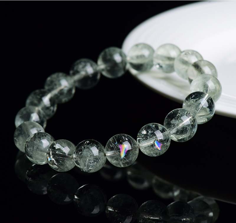 天然綠阿賽水晶祈福手錬