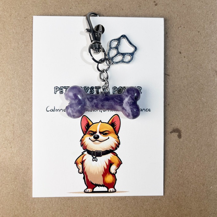 療愈水晶骨頭寵物掛墜鑰匙扣