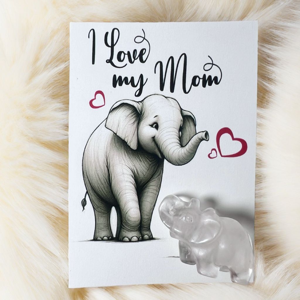 天然水晶小象祝福Crystal Elephant Wishes