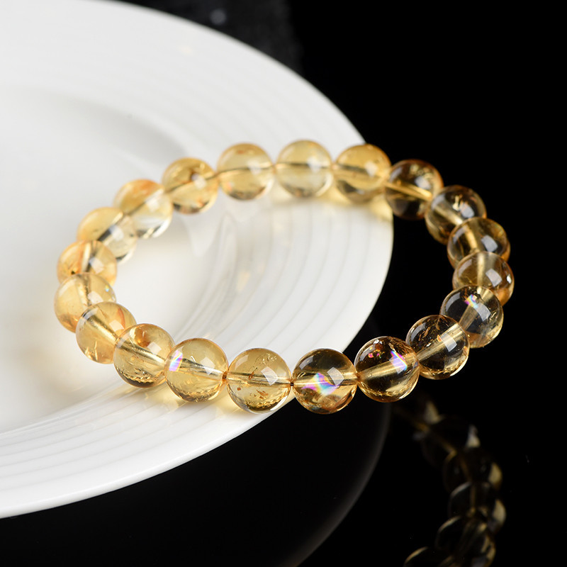 招財黃阿賽水晶手鏈