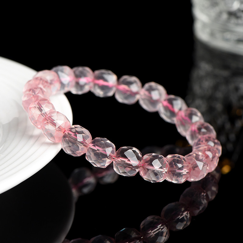 天然粉晶玫瑰手串