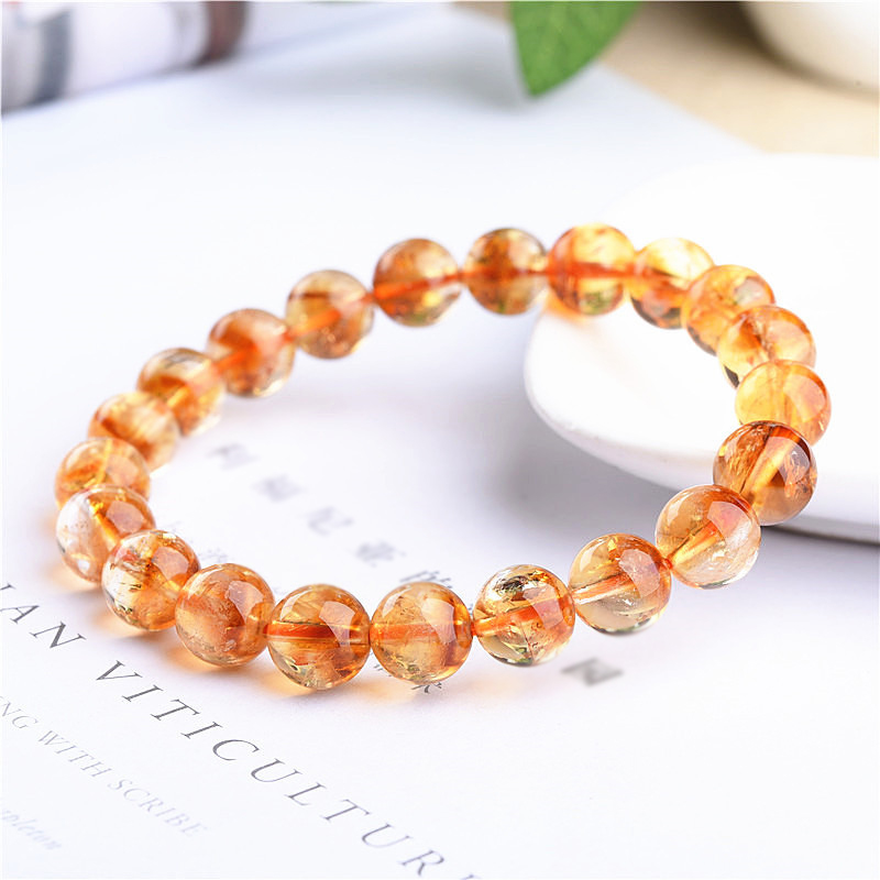 天然黃水晶招財手鏈