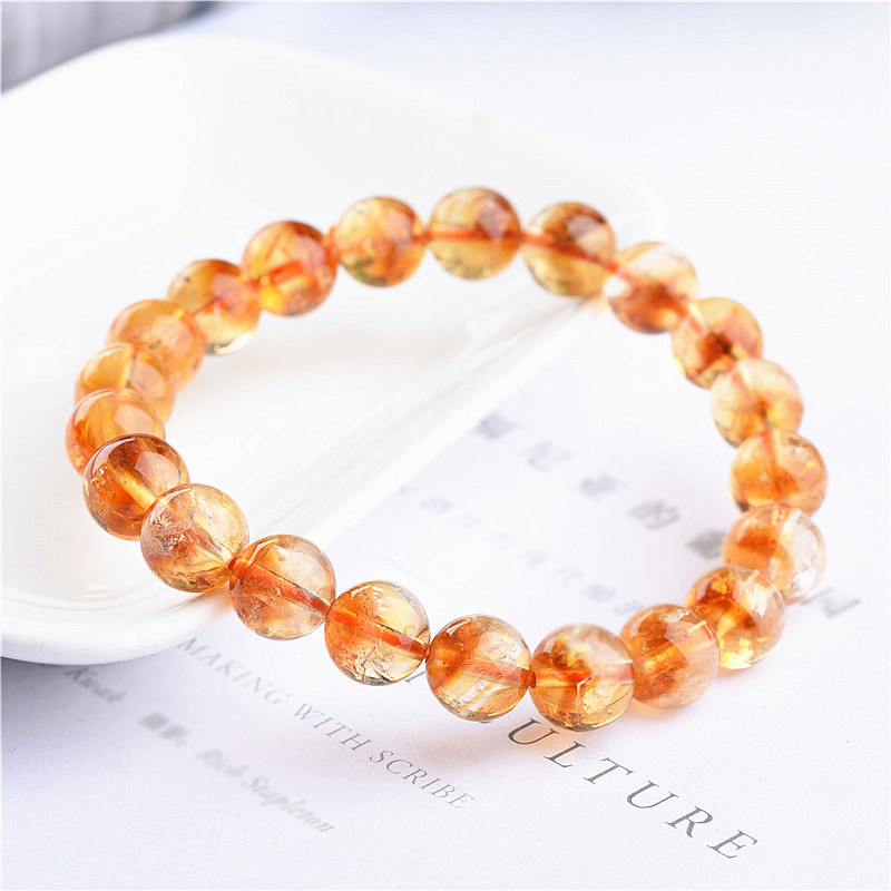 天然黃水晶招財手鏈