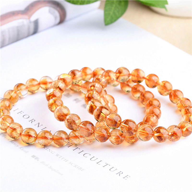 天然黃水晶招財手鏈