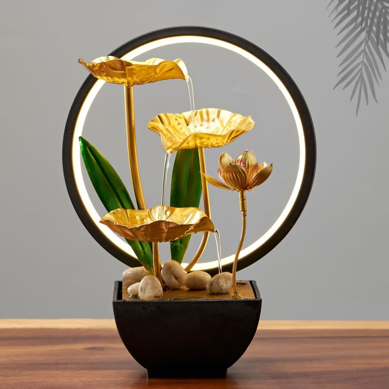 Erin荷塘月色招財擺件