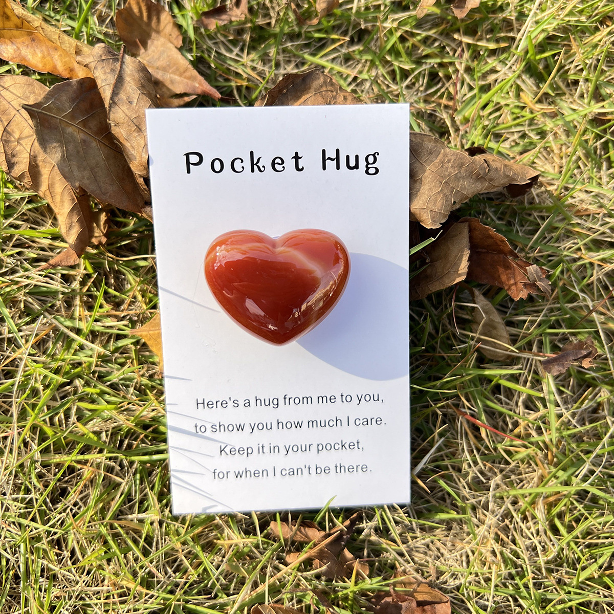 療愈愛心天然水晶 口袋擁抱愛情禮物