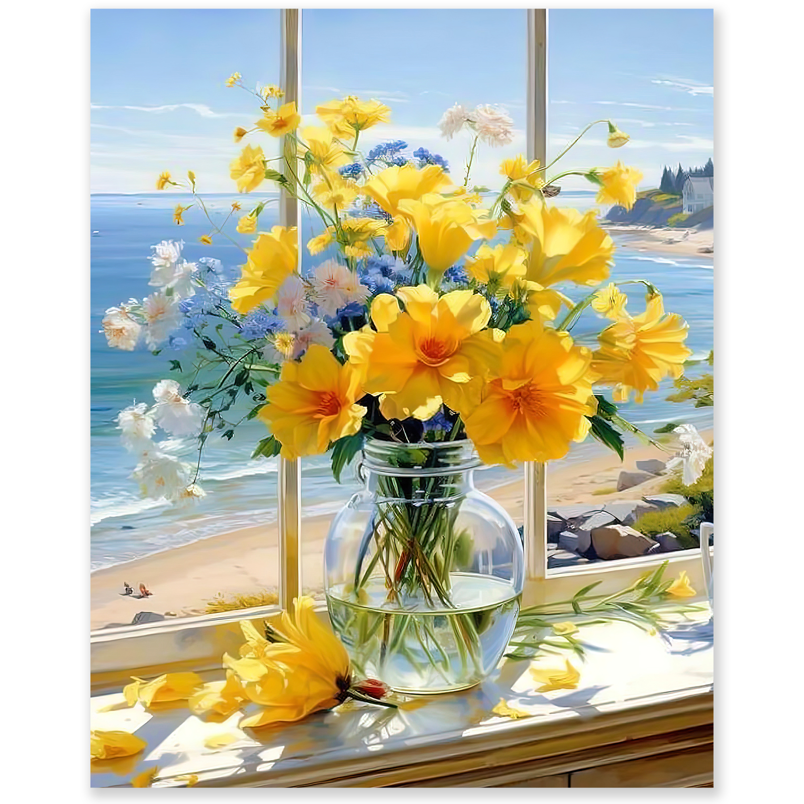 Paint by Numbers Kit for Adults Beginner,  Adult Paint by Number Kits on Canvas, DIY Acrylic Watercolor Oil Paint by Number for Adults for Home Decor Gift 16x20 Inch