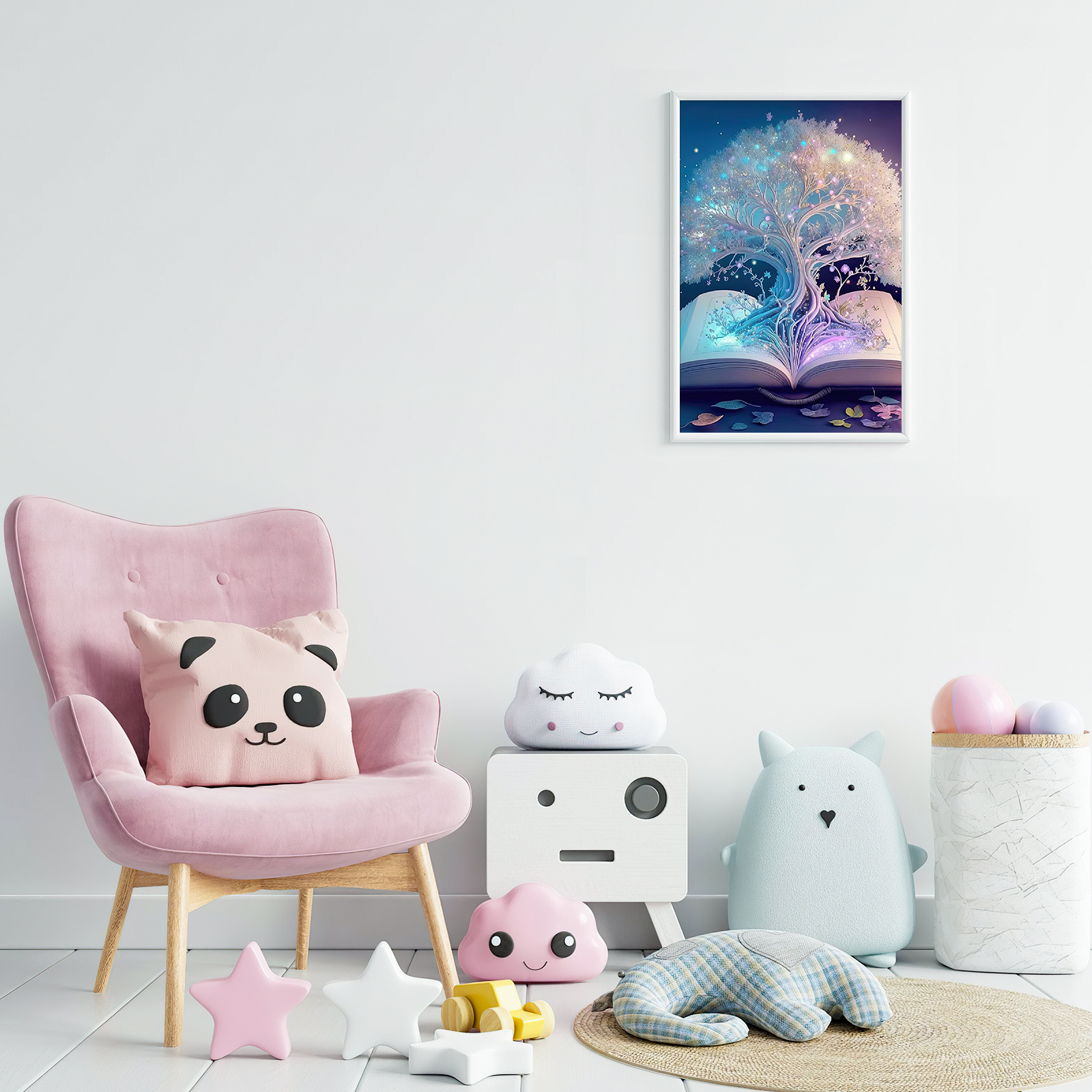  Ginkko Paint by Numbers Kit for Adults Beginner & Kids Ages 8-12 with Wooden Frame Easy Acrylic on Canvas 9x12 inch with Paints and Brushes, Crystal Tree(Include Framed)