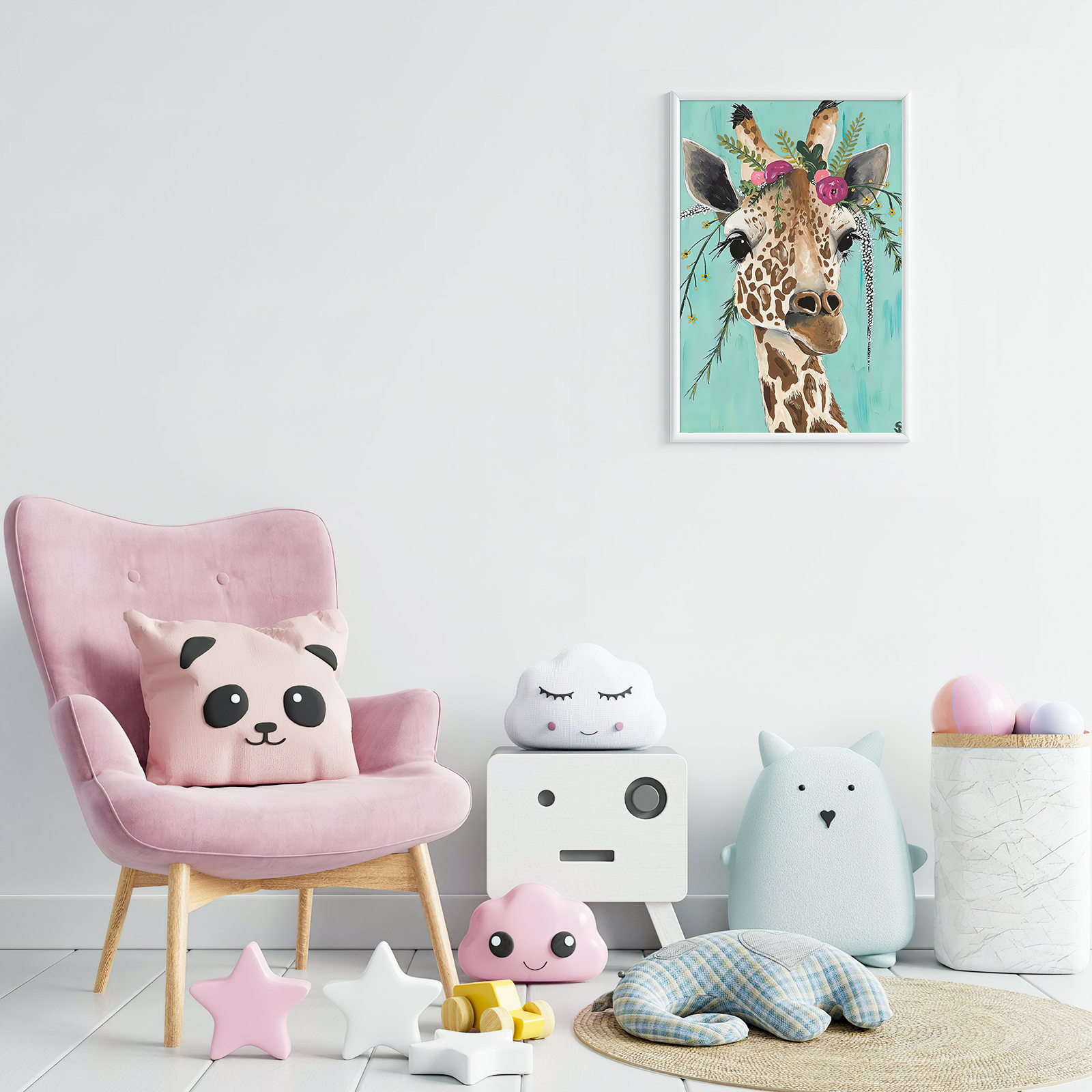  Roll over image to zoom in Ginkko Paint by Numbers Kit for Adults Beginner & Kids Ages 8-12 with Wooden Frame Easy Acrylic on Canvas 9x12 inch with Paints and Brushes, Giraffe(Include Framed)