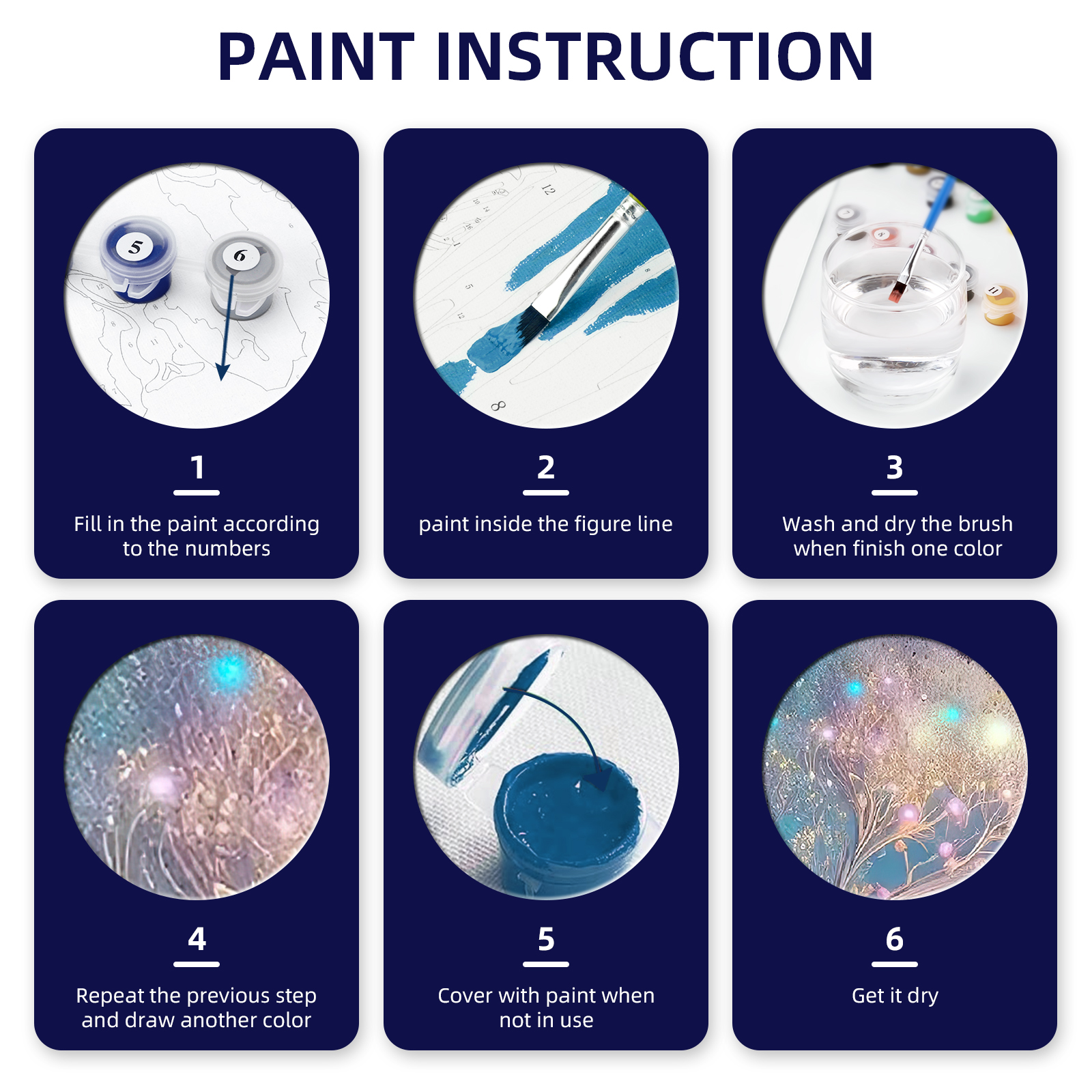  Ginkko Paint by Numbers Kit for Adults Beginner & Kids Ages 8-12 with Wooden Frame Easy Acrylic on Canvas 9x12 inch with Paints and Brushes, Crystal Tree(Include Framed)