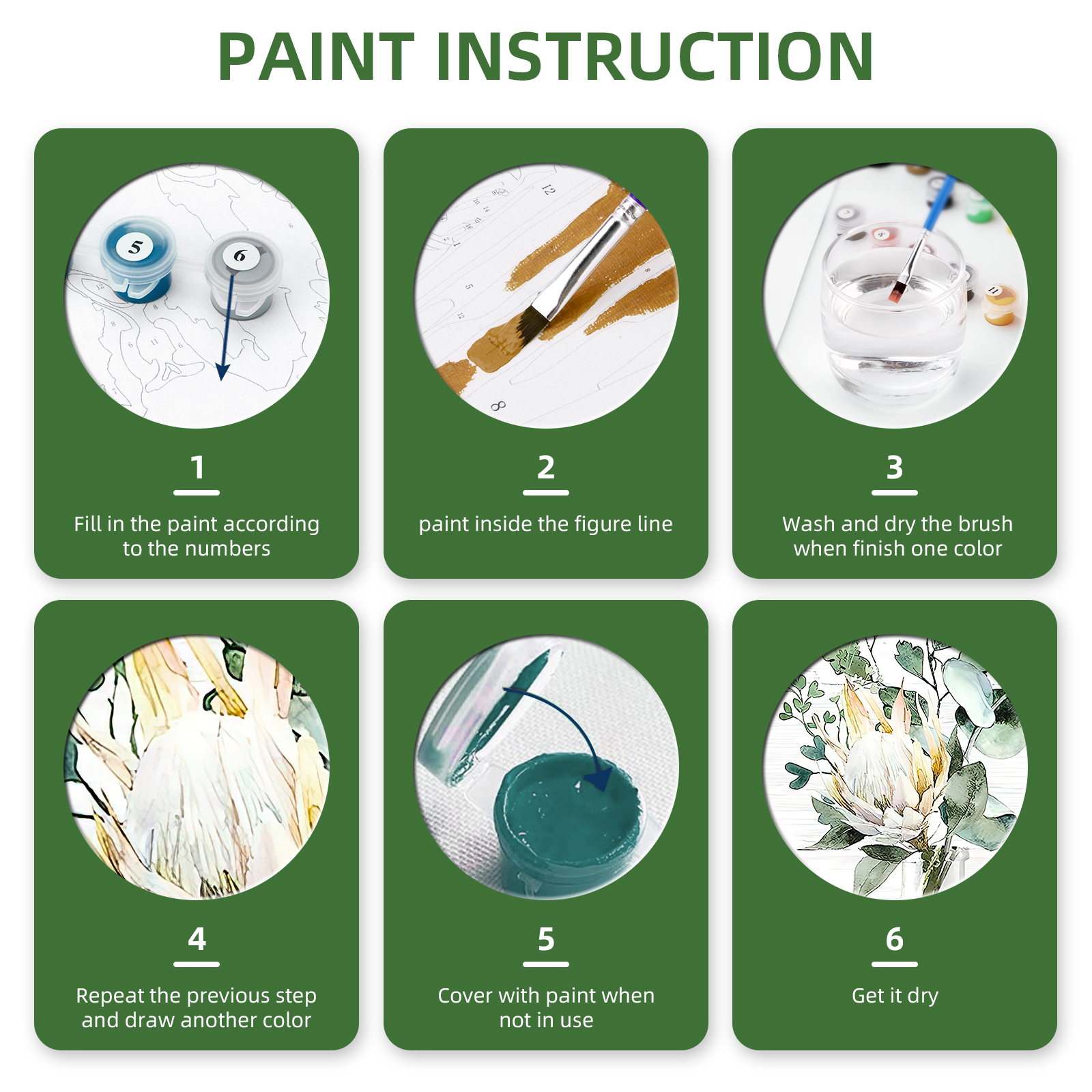 Ginkko Paint by Numbers Kit for Adults Beginner & Kids Ages 8-12 with Wooden Frame Easy Acrylic on Canvas 12x16 inch with Paints and Brushes, Bottle Flower (Include Framed)