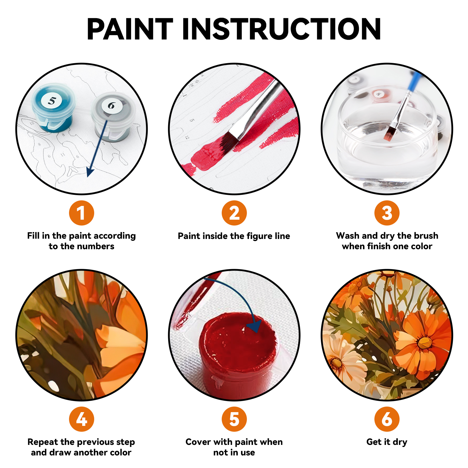 Ginkko Painting By Numbers Adults, DIY Flower with Brushes and Acrylic Paints Hand Painted Oil Painting Canvas for Home Decor, 30×40CM 2 Pack, (Flower 02)