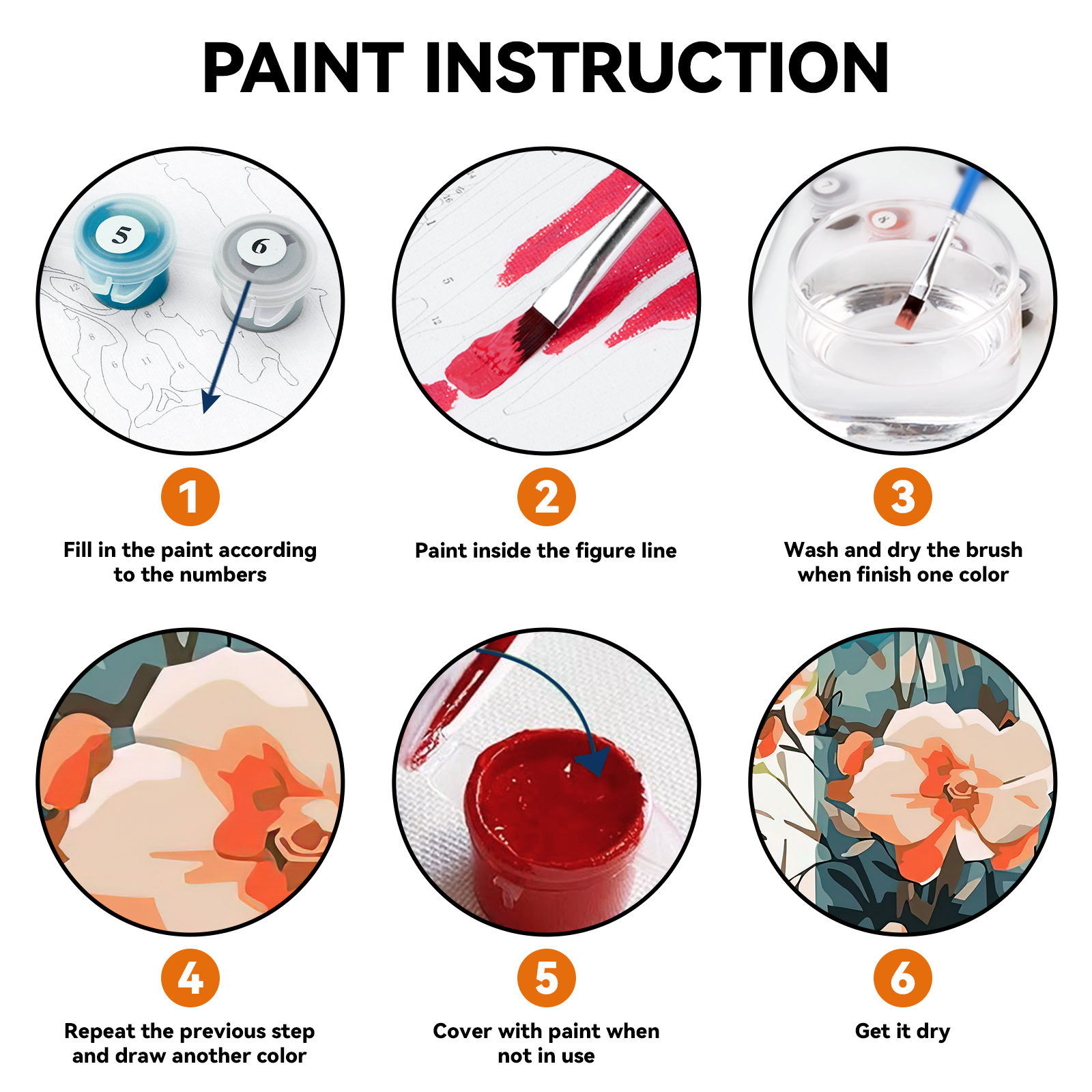 Ginkko Painting By Numbers Adults, DIY Flower with Brushes and Acrylic Paints Hand Painted Oil Painting Canvas for Home Decor, 30×40CM 2 Pack, (Flower 01)