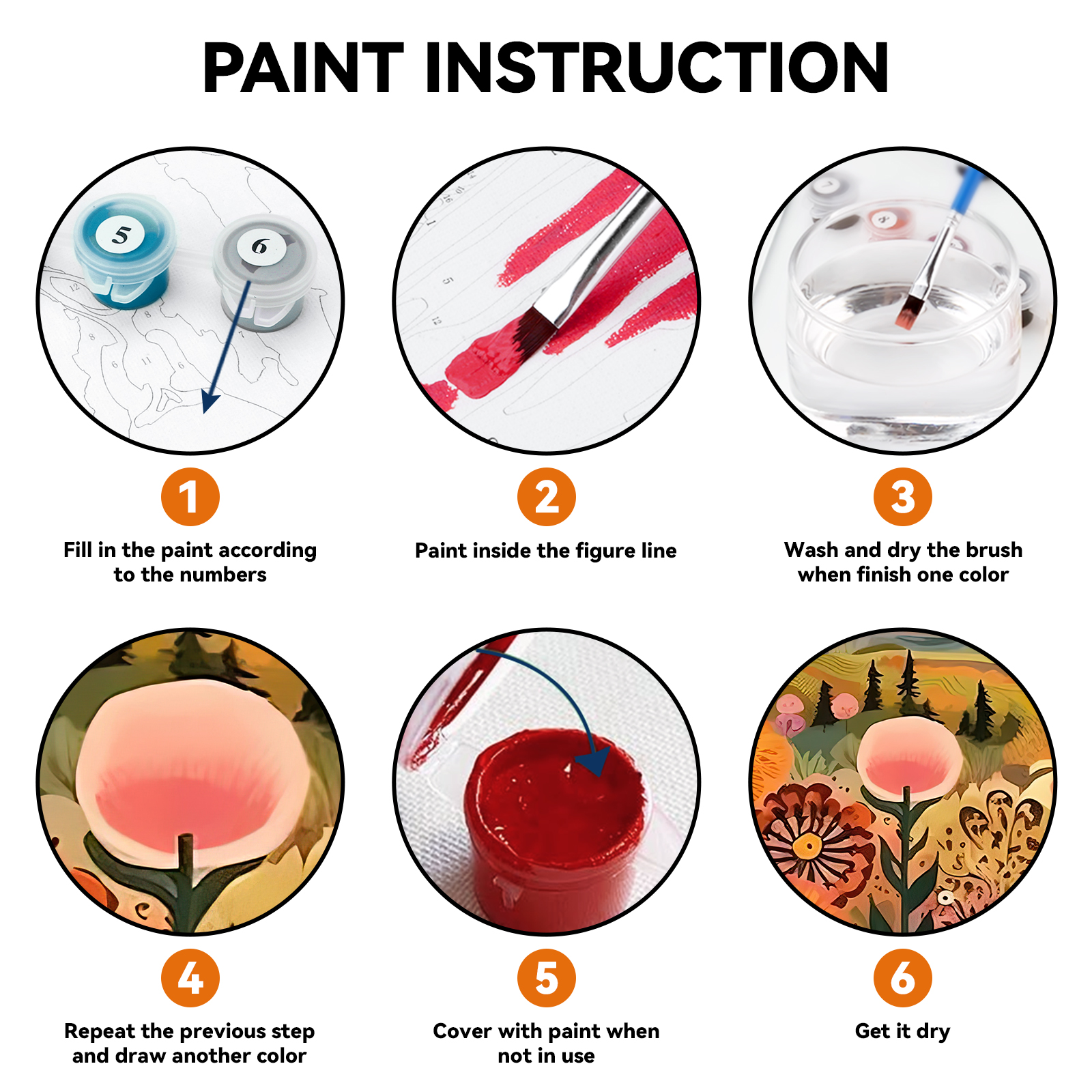 Ginkko Painting By Numbers Adults, DIY Flower with Brushes and Acrylic Paints Hand Painted Oil Painting Canvas for Home Decor, 30×40CM 2 Pack, (sunrise Mountains)