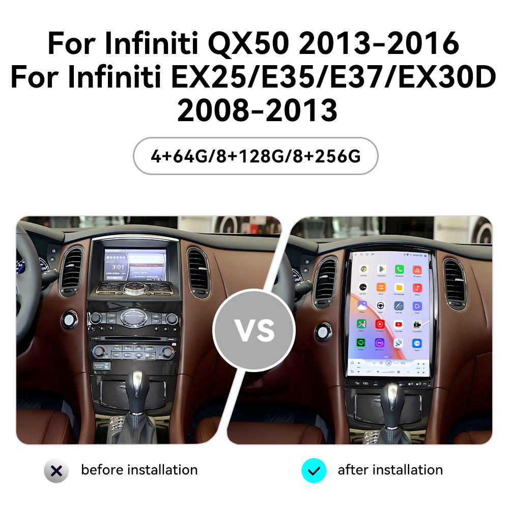 For Infiniti Crossover EX EX25 EX30 EX35 EX37 QX50 Android Car