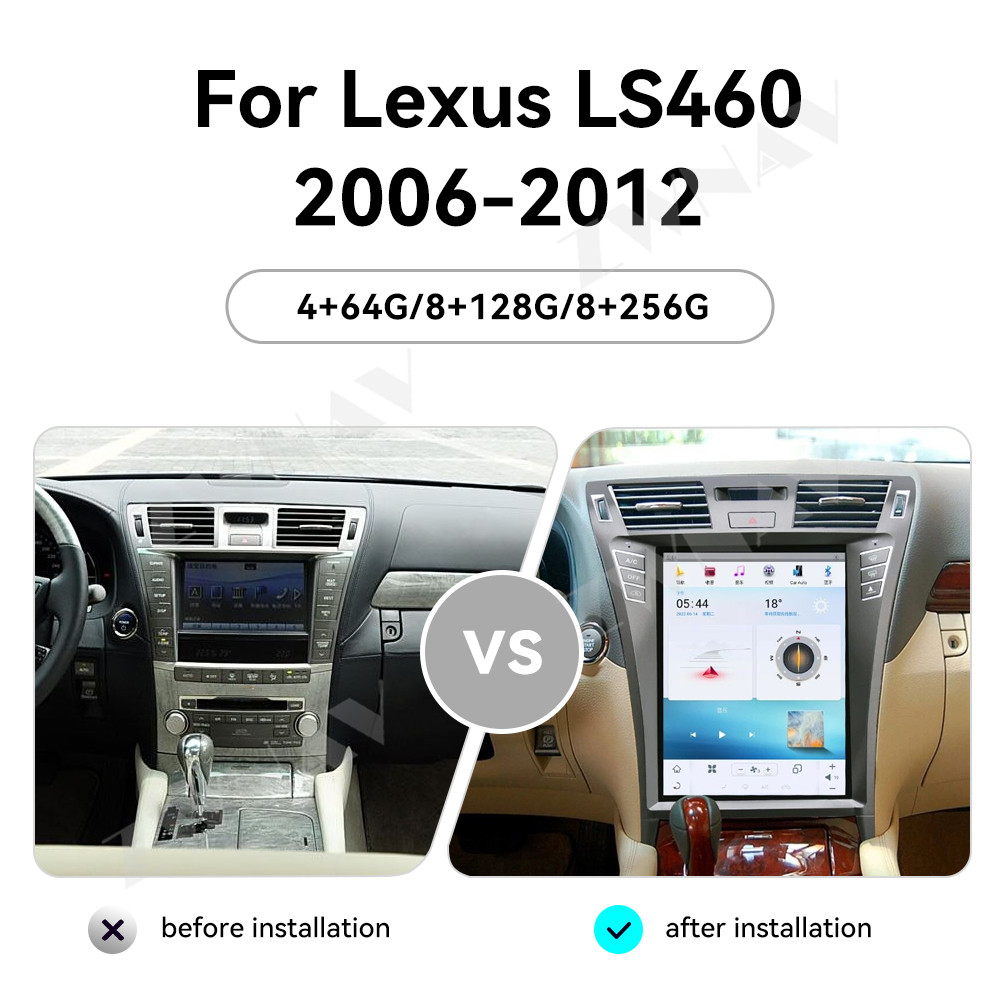 Android 11 Tesla Screen Car Radio Navi For Lexus LS460 LS600 2006