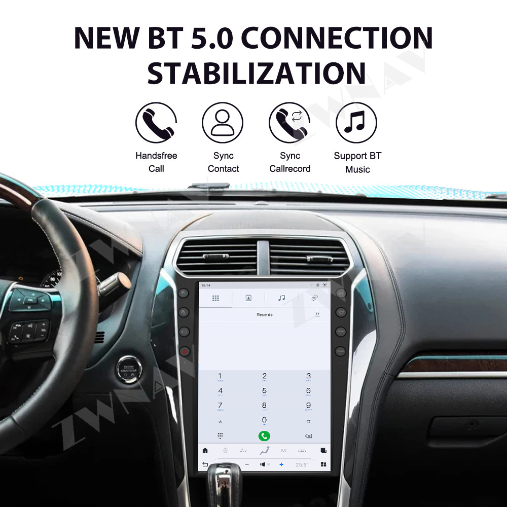 14.4 inch Tesla Screen Android 13 AutoRadio For Ford Explorer 2011