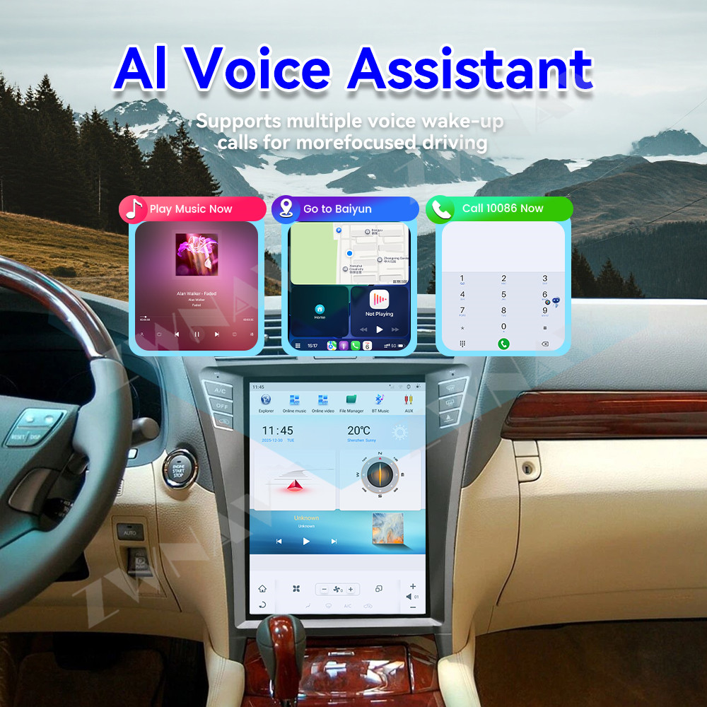 Android 11 Tesla Screen Car Radio Navi For Lexus LS460 LS600 2006