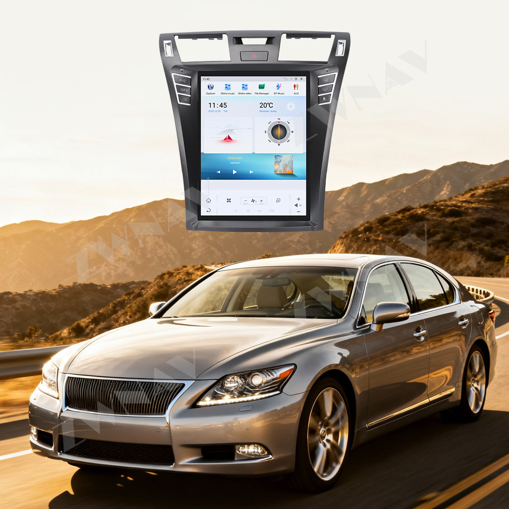 Android 11 Tesla Screen Car Radio Navi For Lexus LS460 LS600 2006