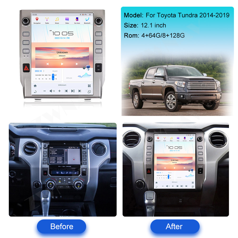 12.1''Tesla Android 13 Car Radio FOR toyota Tundra 2014-2021 GPS
