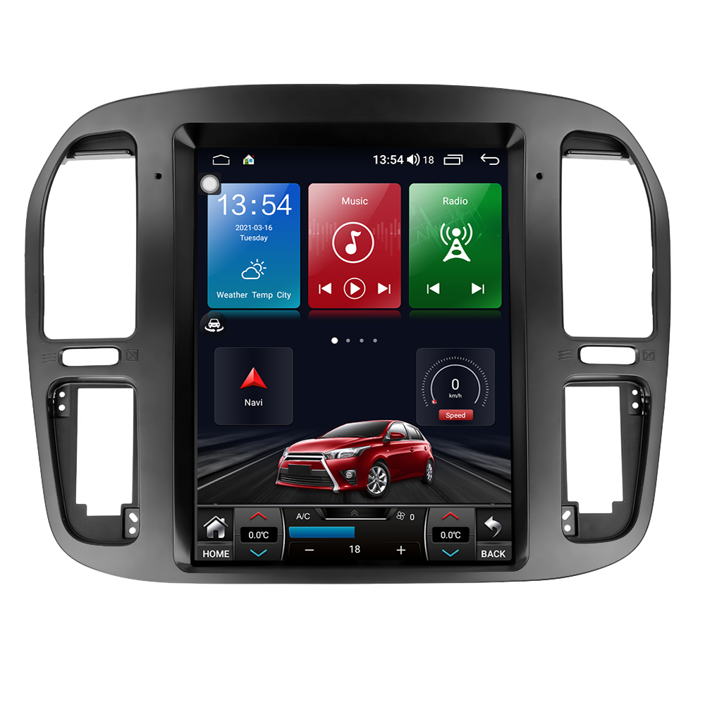 Tesla Screen Android Car Radio navigation For Toyota LC100 1998