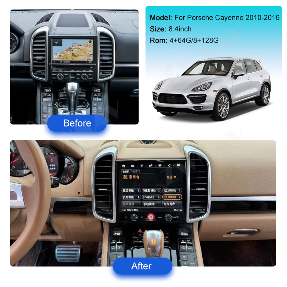 Android 13 Carplay Car RadioStereo GPS For Porsche Cayenne 2010