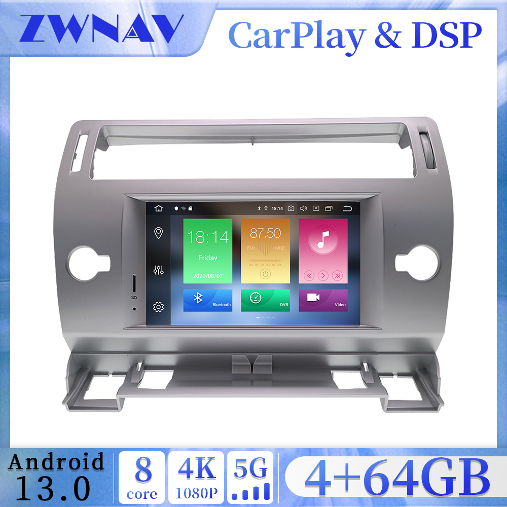 10.1 inch Android 13.0 Radio for 2012 Citroen C4 C-QUATRE with HD  Touchscreen GPS Navigation Bluetooth support DVR TPMS Steering Wheel  Control 4G WIFI