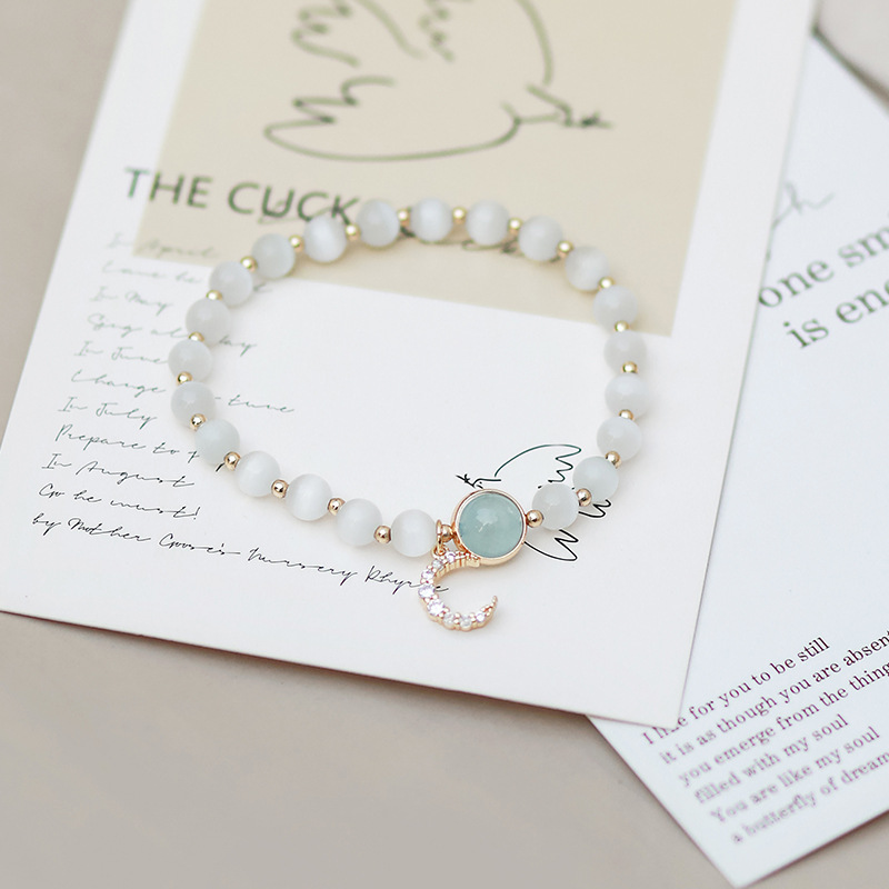 鏡花水月 · 海藍寶開運水晶手串 | 女朋友生日禮物