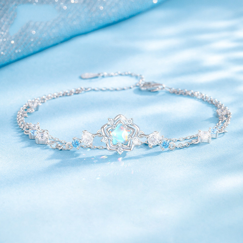 海洋之星 · 純銀月光石項鍊 | 送女友生日禮物