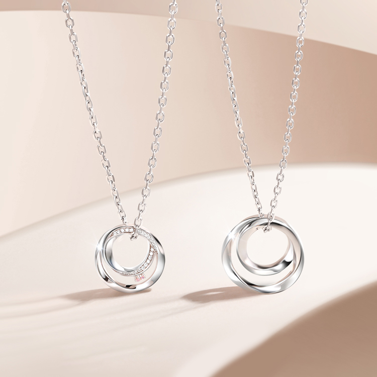 珍珠之謎· 緊密雙環鎖骨鏈 | 情侶禮物推薦