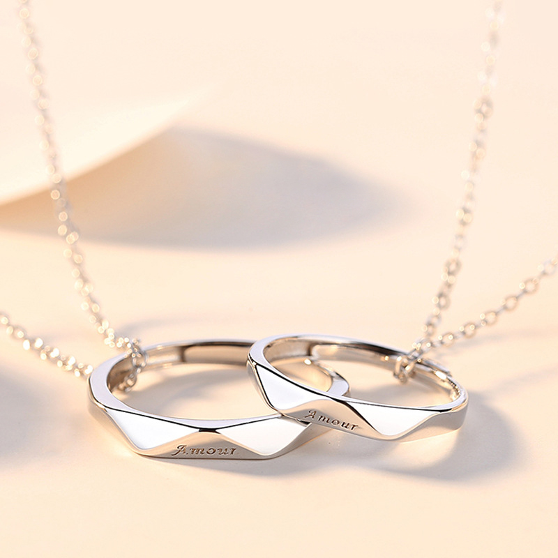 情侶信物 · 浪漫情侶簡約項鍊對戒丨情侶項鍊品牌 