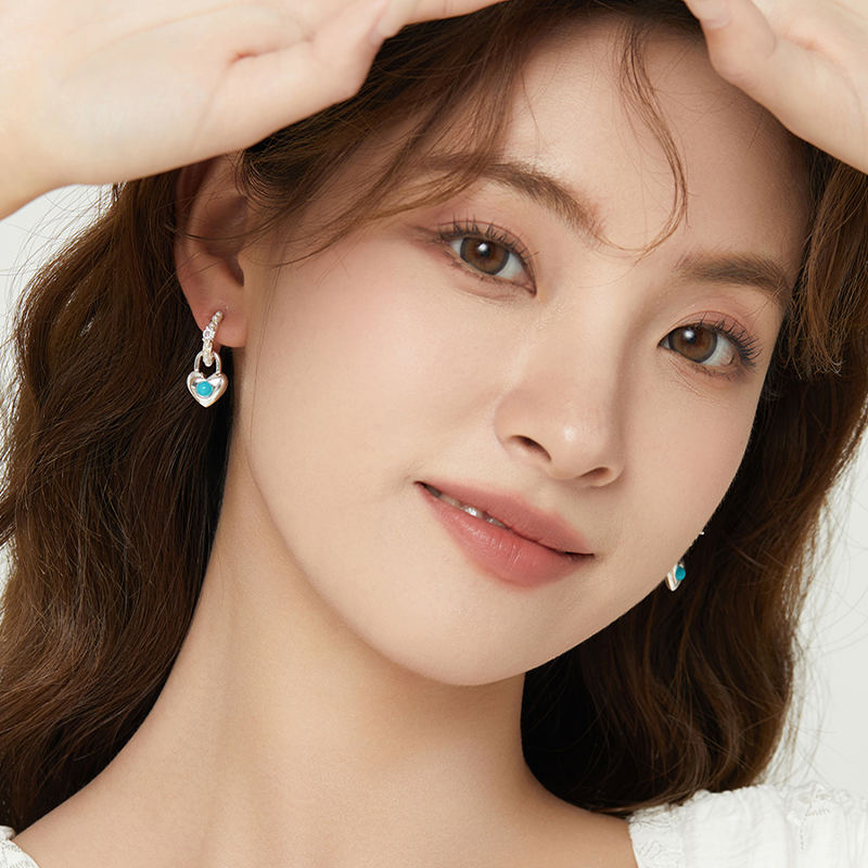 銀鎖心語 · 簡約愛心鎖耳飾 | 週年紀念日禮物