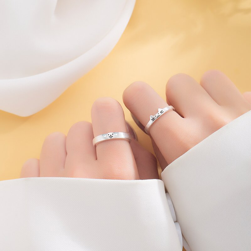 貓狗日記 · 磨砂款情侶對戒 | 情侶交換禮物