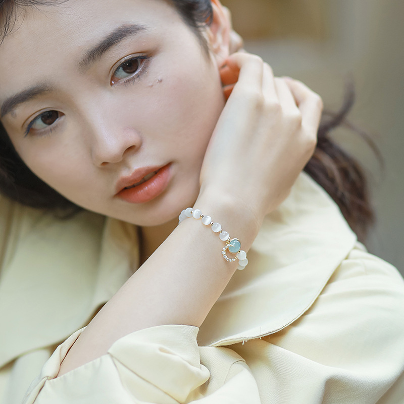 鏡花水月 · 海藍寶開運水晶手串 | 女朋友生日禮物