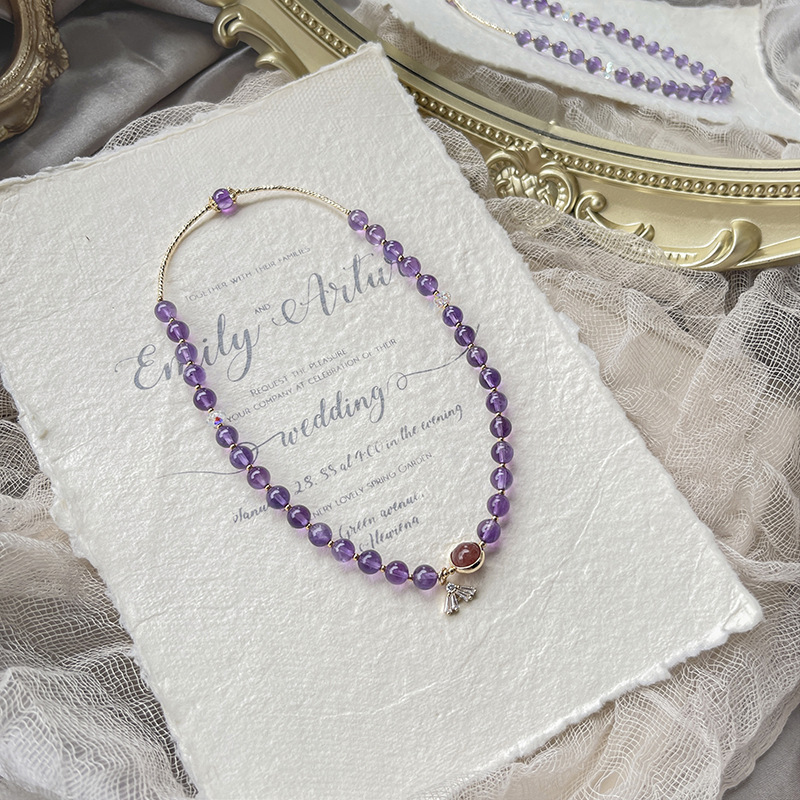 紫色玫瑰 · 天然紫水晶開運手串 | 交往紀念日禮物
