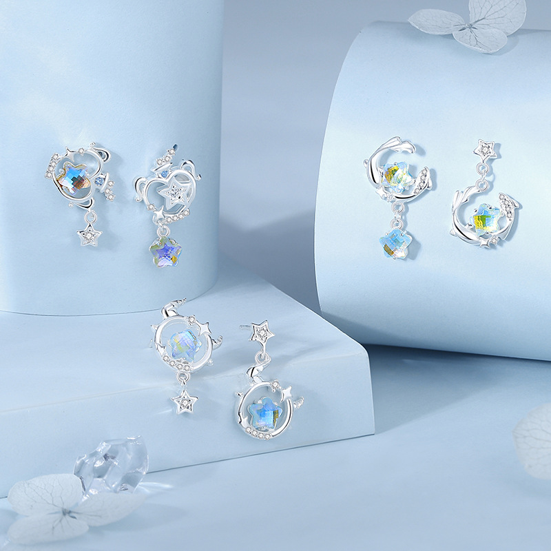 十二星座 · 月光石純銀耳釘 | 生日禮物