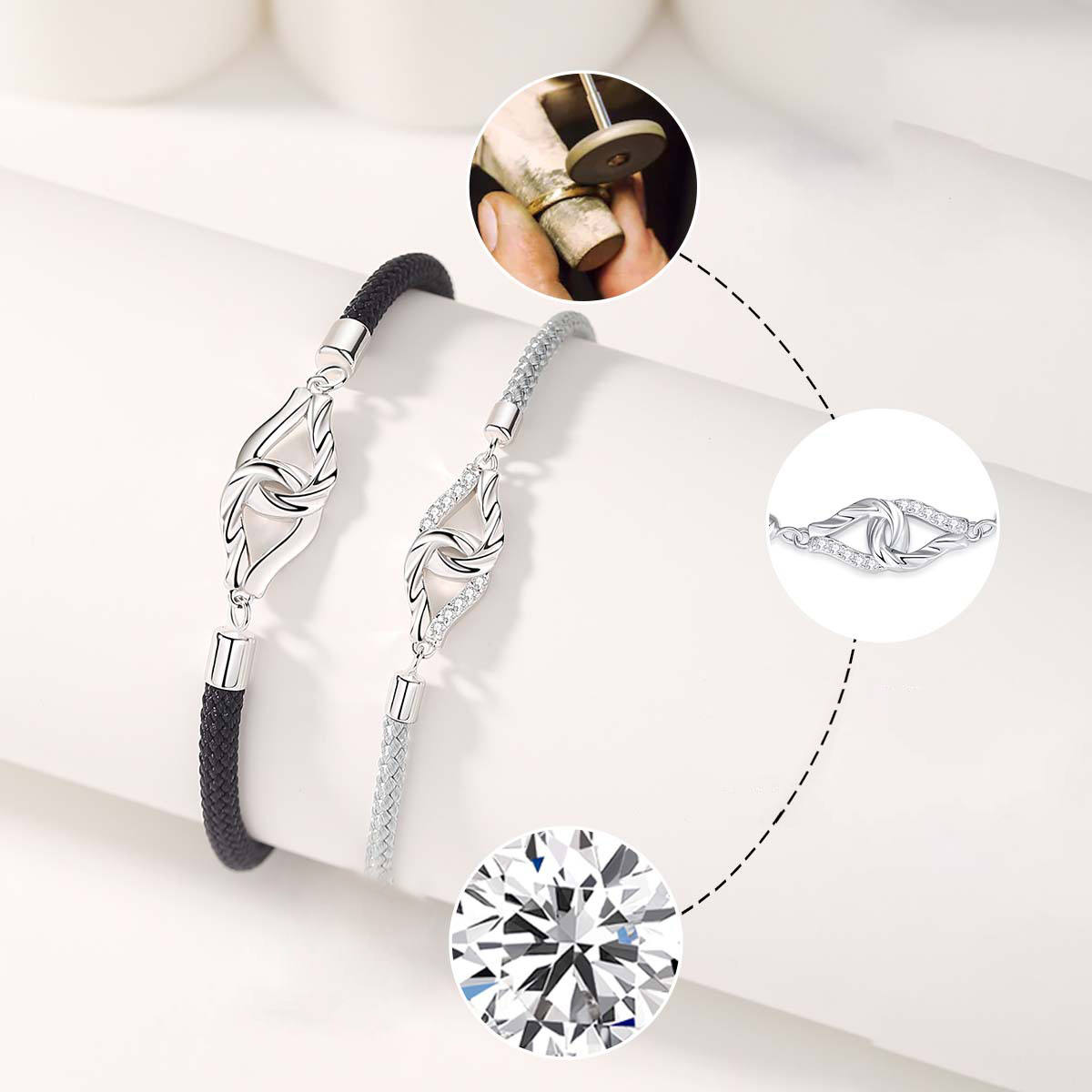 環環相扣 · S925銀編織愛意情侶手繩 | 手鍊推薦