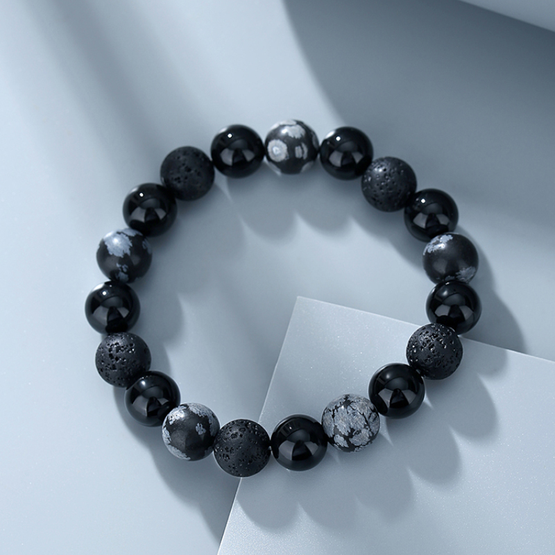 漫步星球 · 男生黑曜石手串 | 男朋友禮物實用 過年送禮推薦