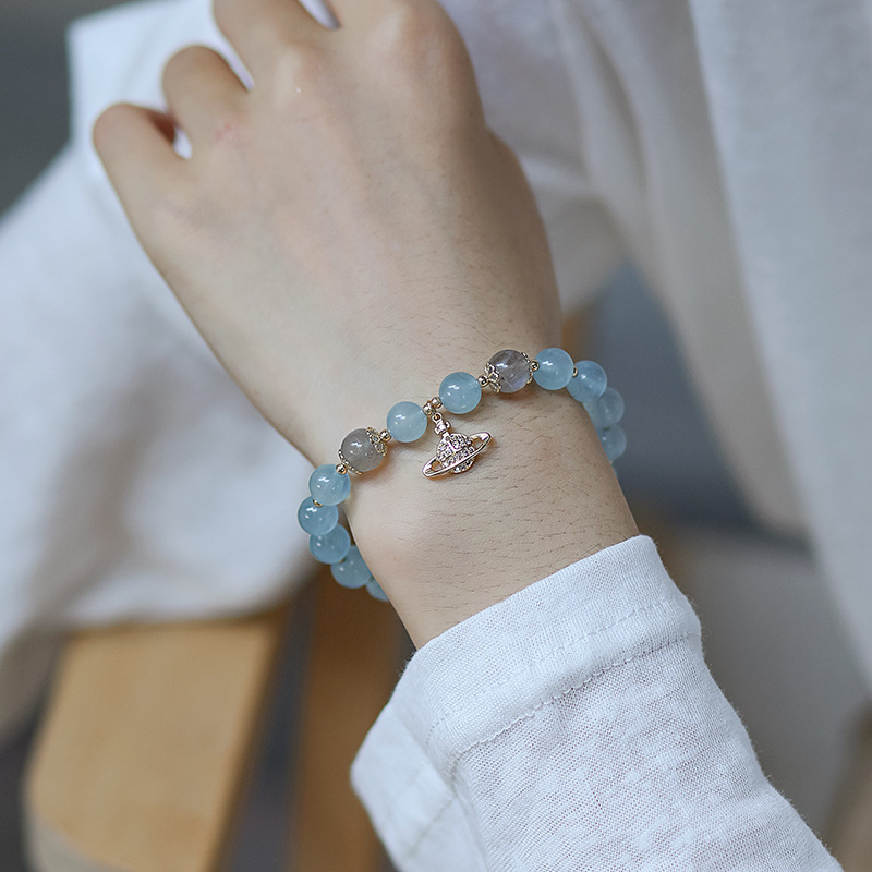 海洋星球 · 海藍寶天然水晶手串 | 生日礼物女友