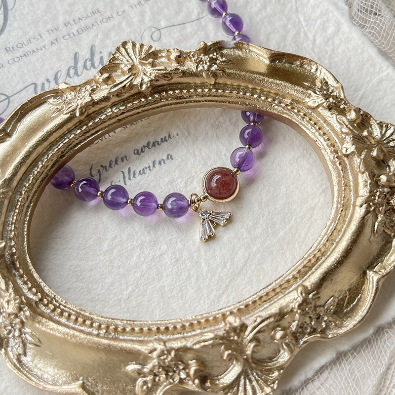 紫色玫瑰 · 天然紫水晶開運手串 | 交往紀念日禮物