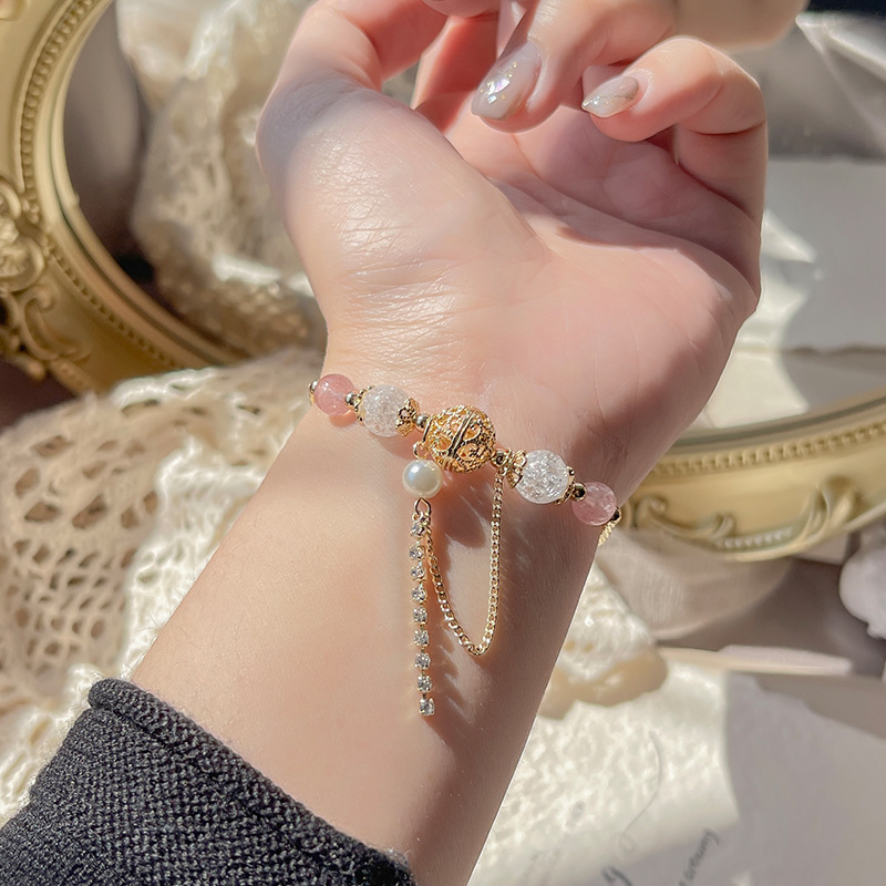 ins輕奢 · 草莓晶天然水晶手串 | 愉悅和美容