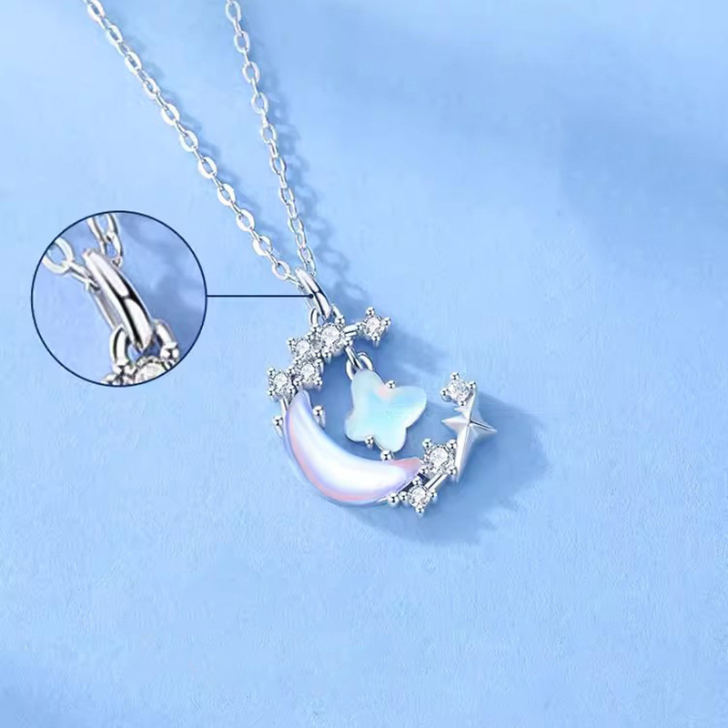 星月蝶影 · 夢幻琉璃石項鍊 | 女友生日禮物