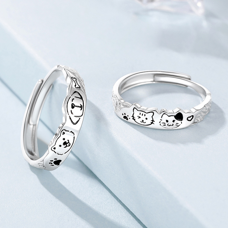 貓狗寵愛日記 · 純銀情侶對戒 | 紀念日禮物推薦