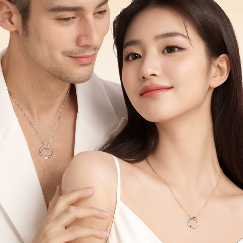情系双生 · 磁吸純銀情侶項鍊 | 情侶紀念禮物