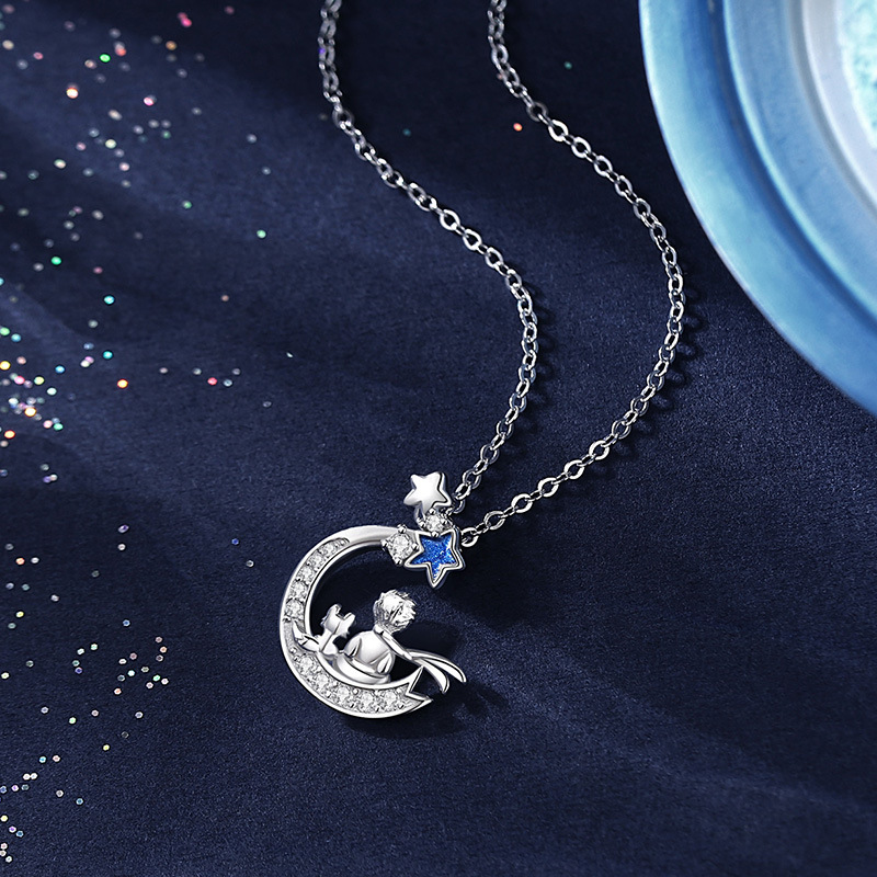 小王子與狐狸 · 星月純銀項鍊 | 低調情侶禮物