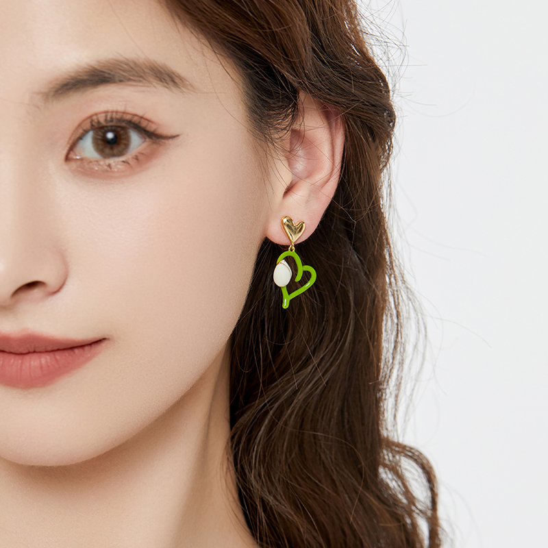 戀花心語 · 愛心鬱金香花朵耳飾 | 送女友禮物
