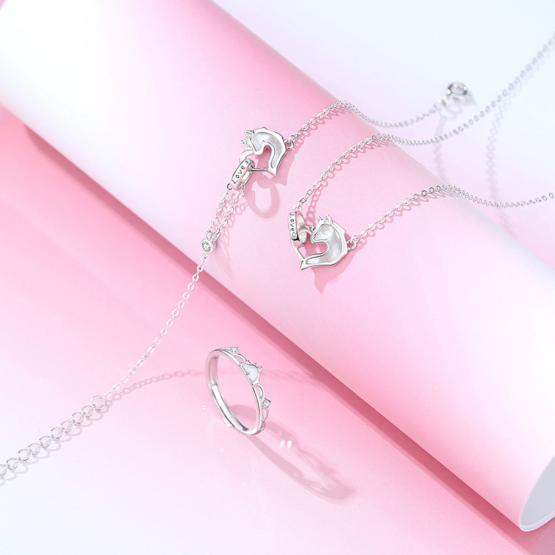 愛心獨角獸 · 貝母s925銀項鍊 | 紀念日禮物