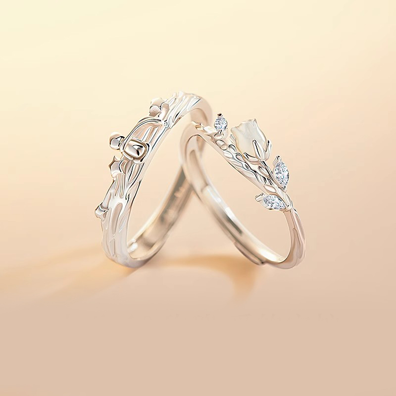 玫瑰與小王子 · S925純銀情侶對戒 | 週年紀念禮物