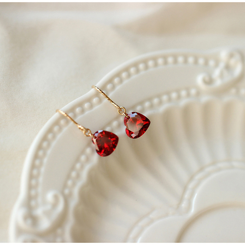 心語心願 · 愛心鋯石耳釘 | 女友新年禮物 