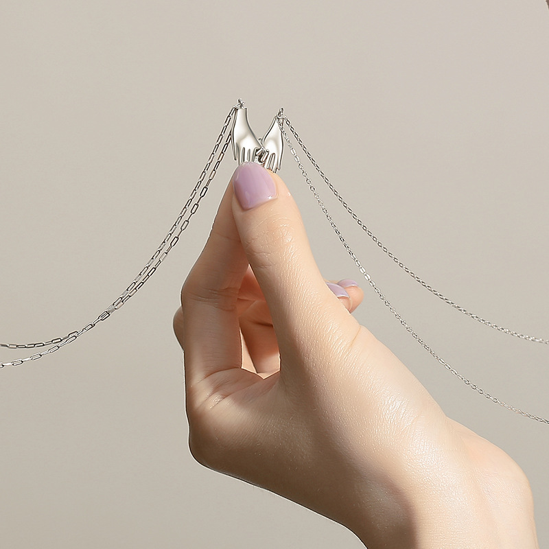 執子之手 · 純銀情侶項鍊  | 週年禮物